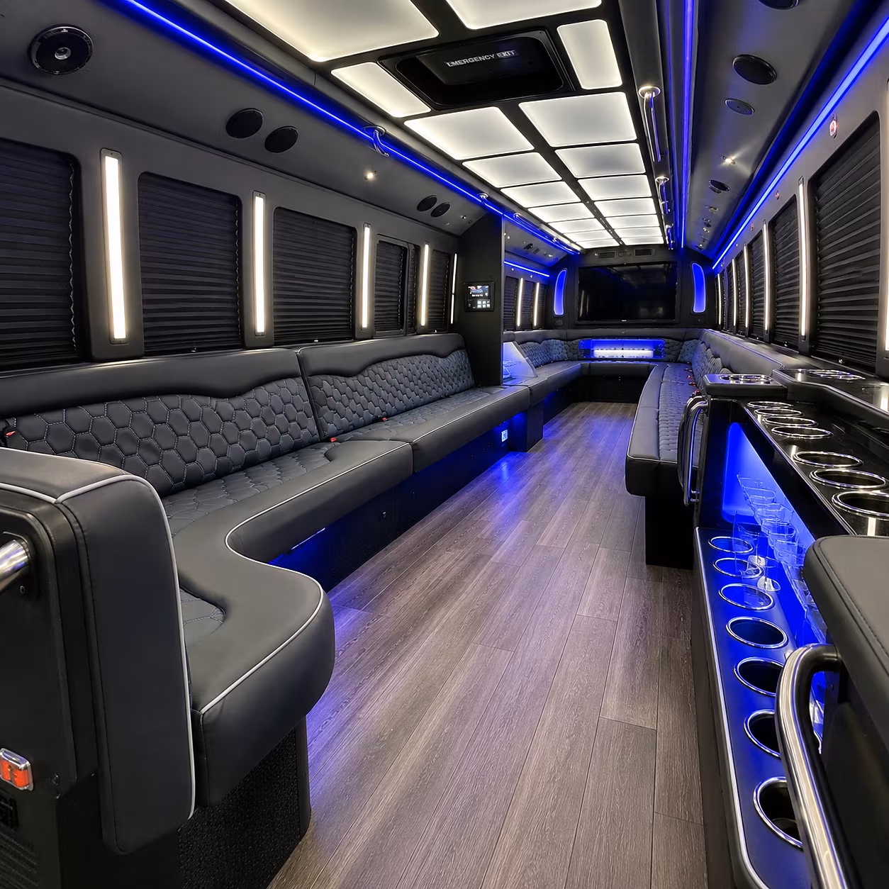 compare black party buses and limos for newton prom night