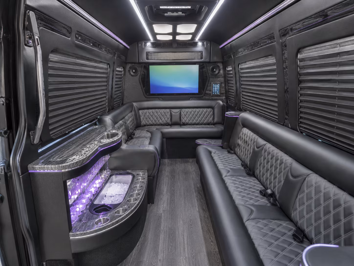 newton party bus interior