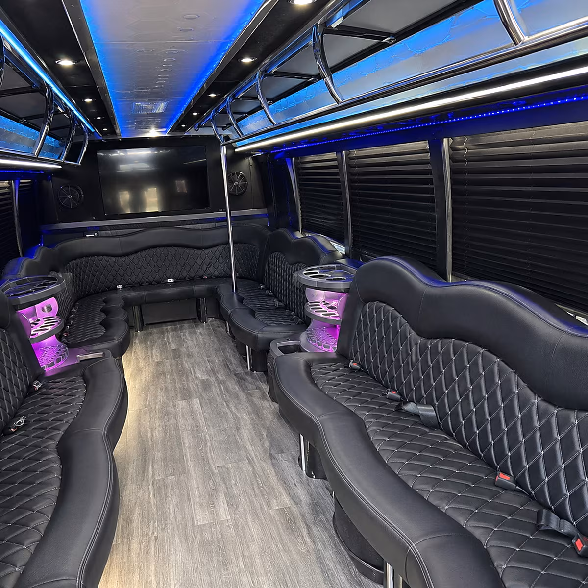 newton party bus rentals inside